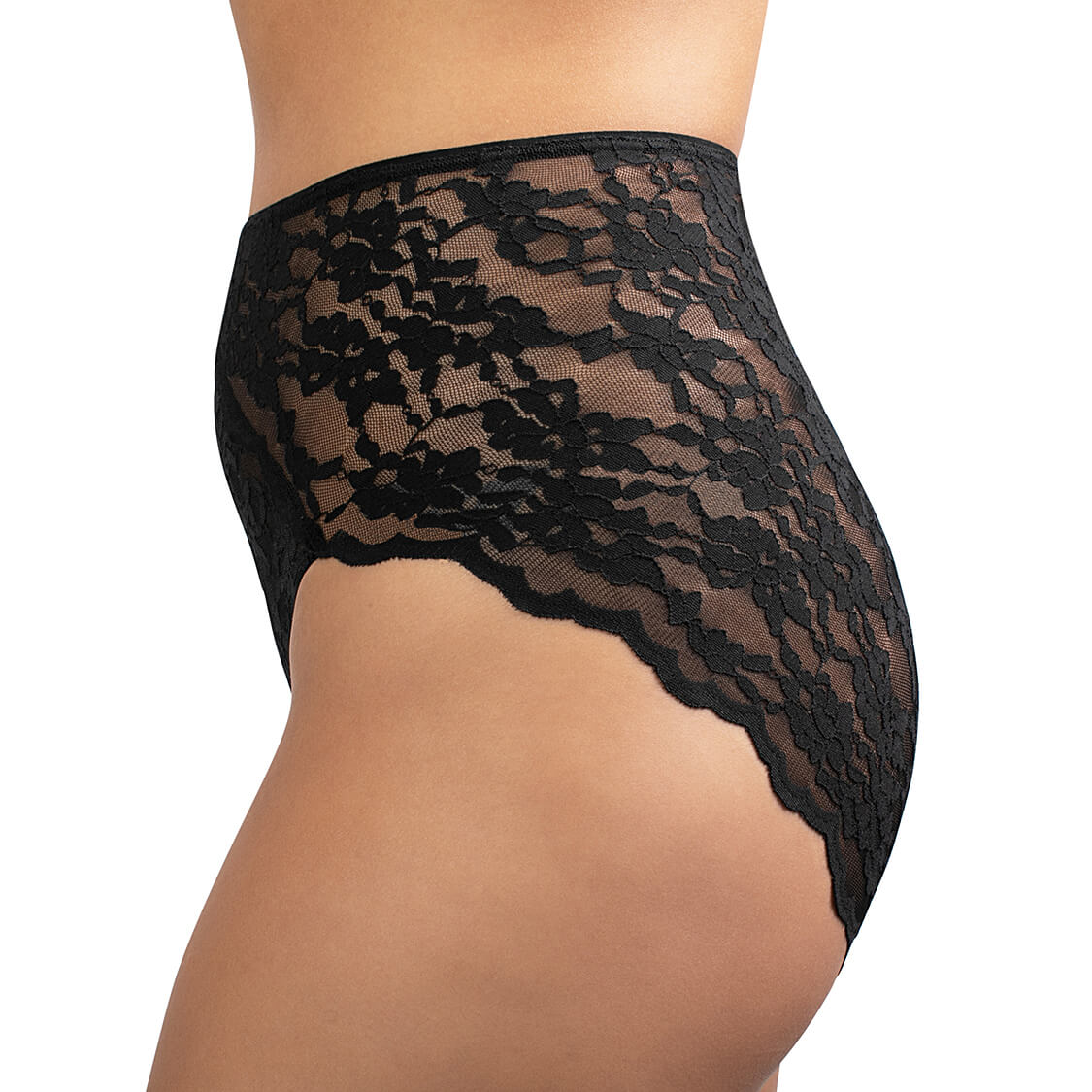 French cut underwear black lace panties