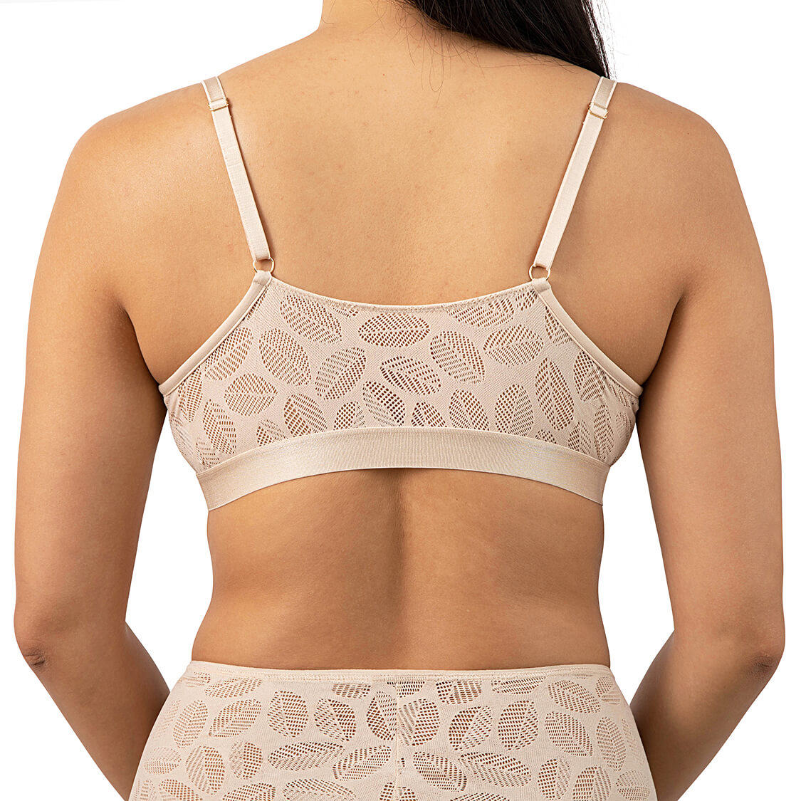 Lace bralette in Beige