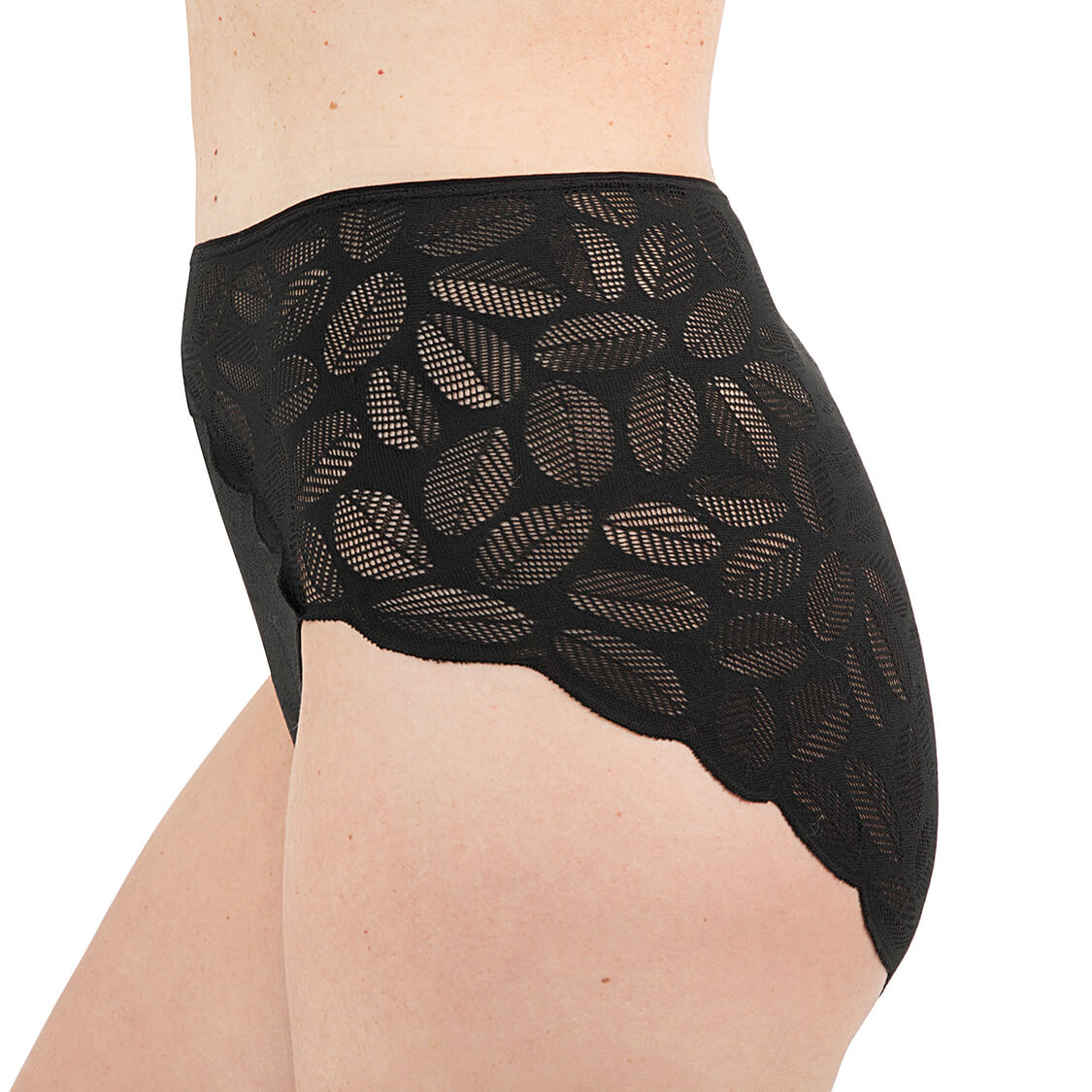 french cut panties in black lace
