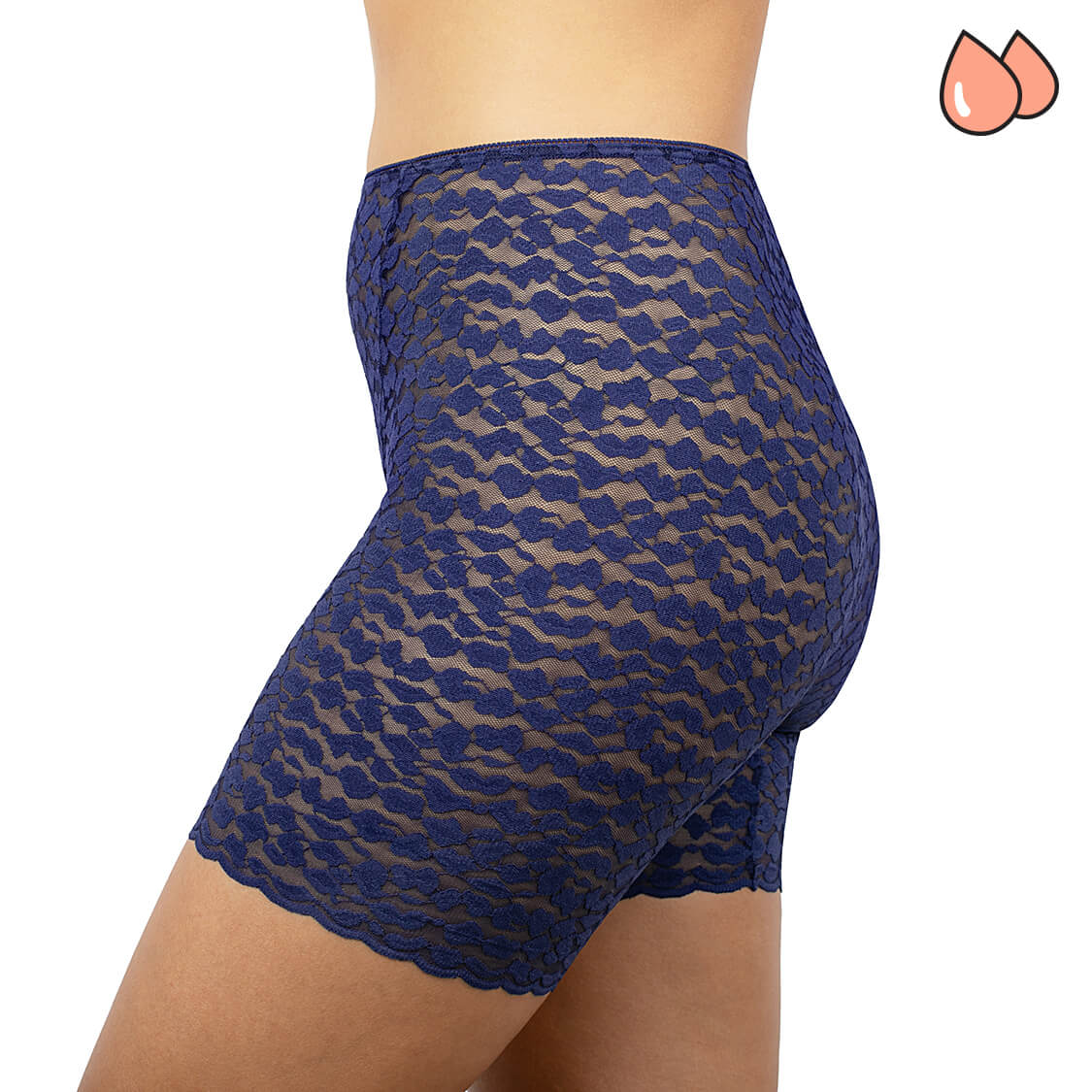 ladies leakproof panties navy lace