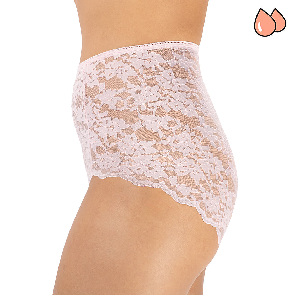 leak proof panties in pink lace