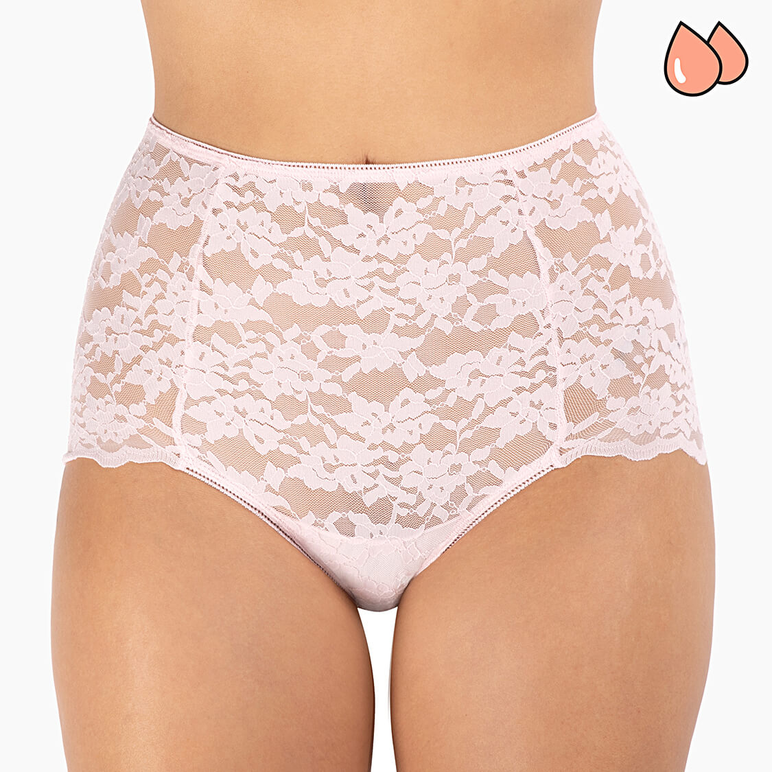 moisture wicking undies in pink lace