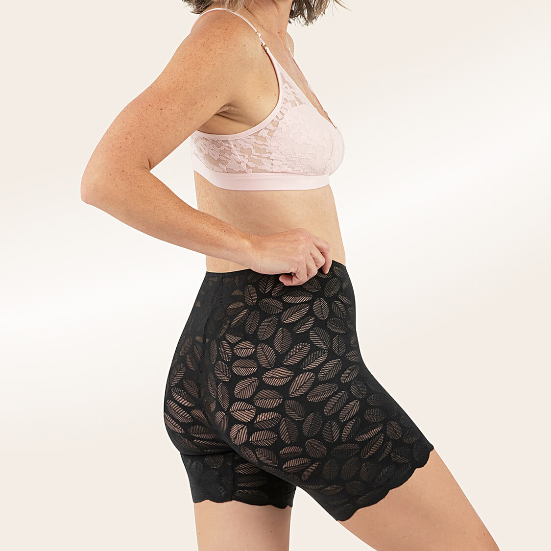 sleep shorts black lace underwear