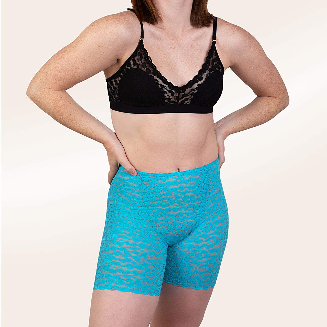 white christmas dresses Under Dress Shorts in Turquoise Lace – Bloomers Intimates