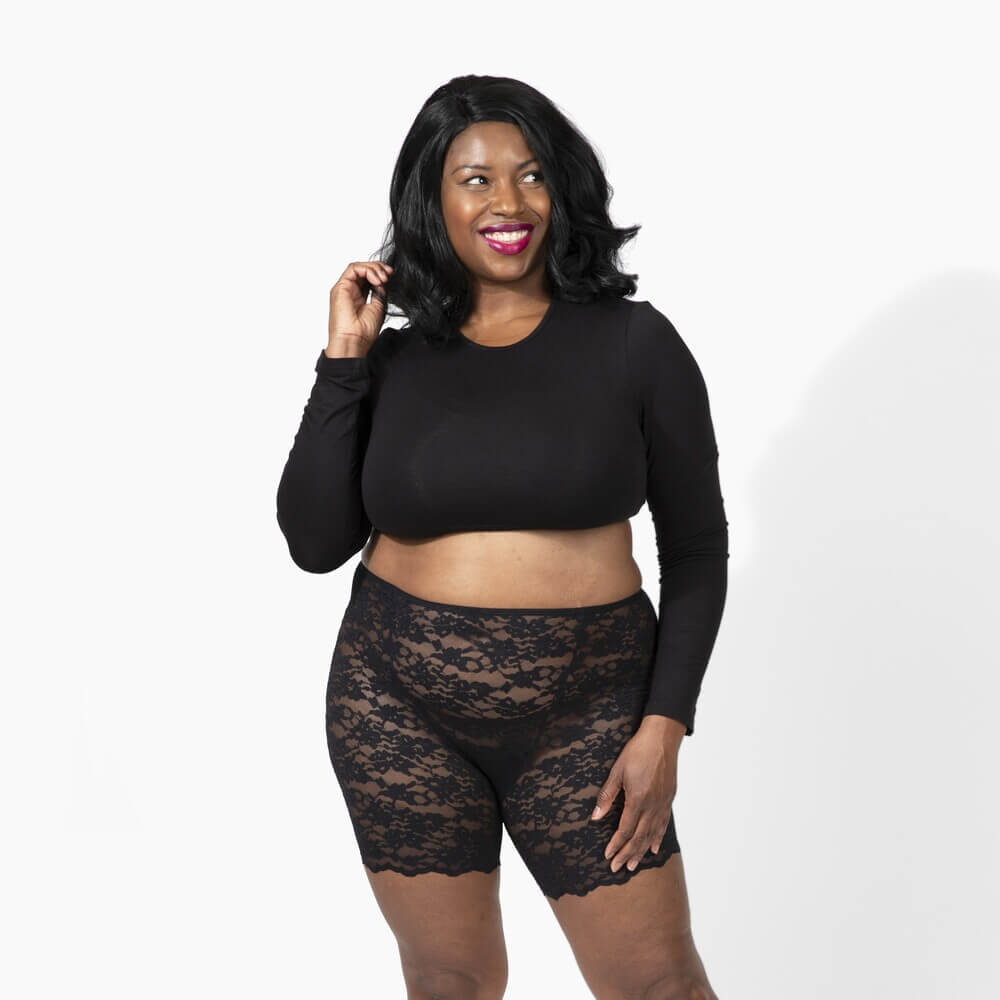 Lace anti-chafing short underwear