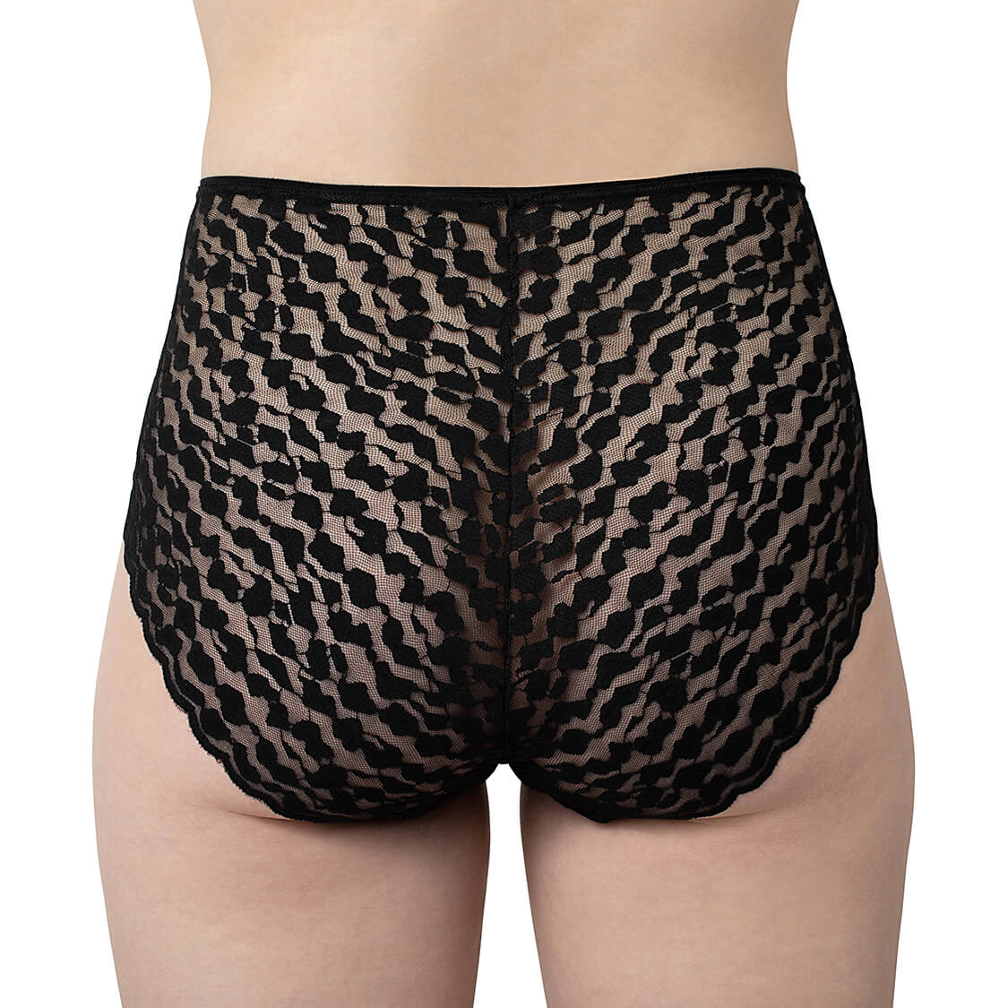 Black lace leakproof underwear for women