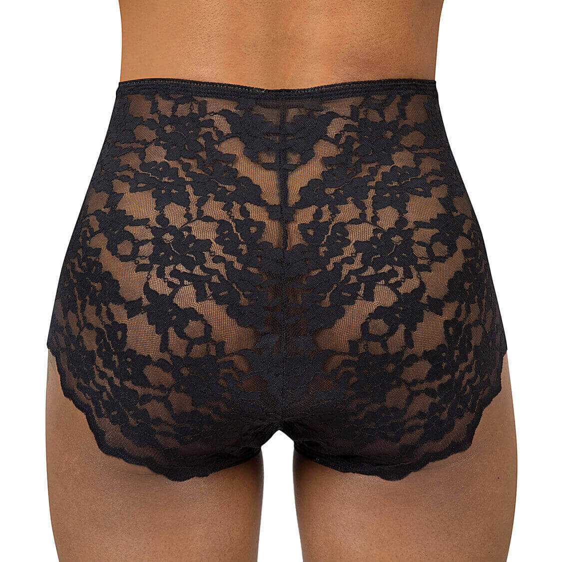 Black lace moisture wicking briefs