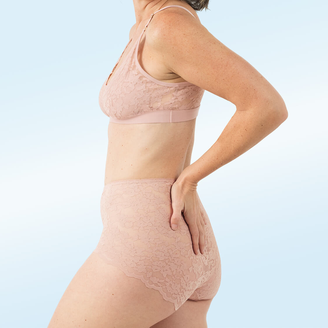 Bloomers pink lace leakproof underwear