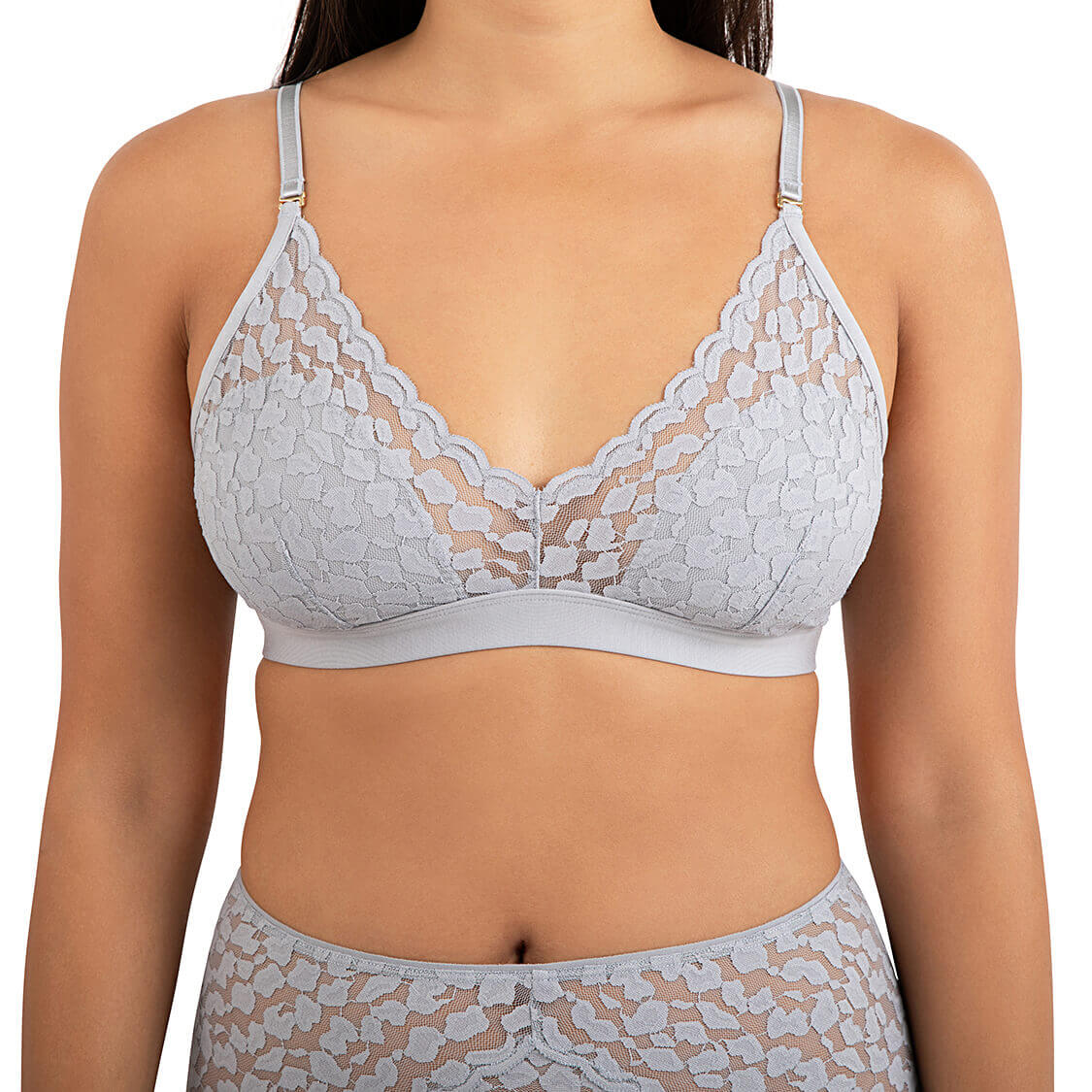 lace bralette in gray