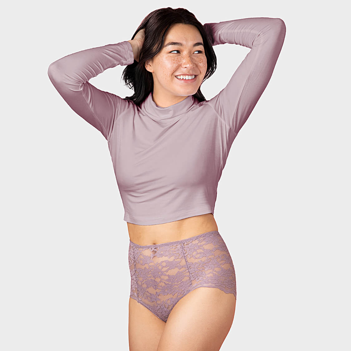 Lavender lace briefs highwaisted panties