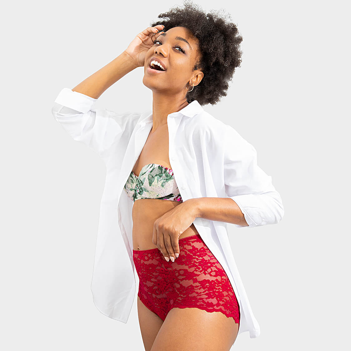 Red lace underwear