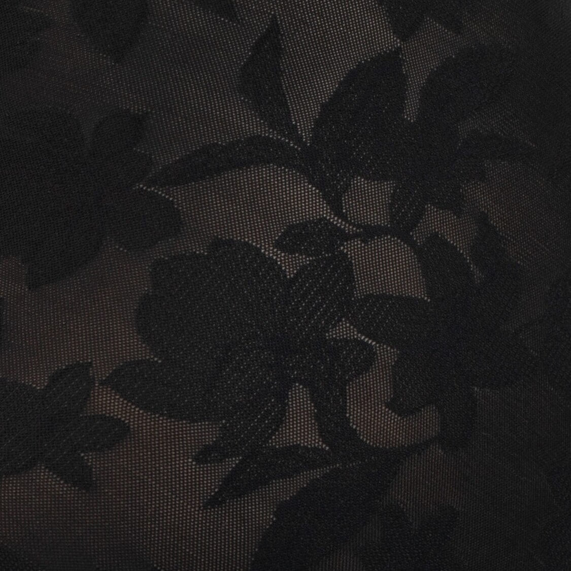 Shapewear Fabric Black Floral Mesh
