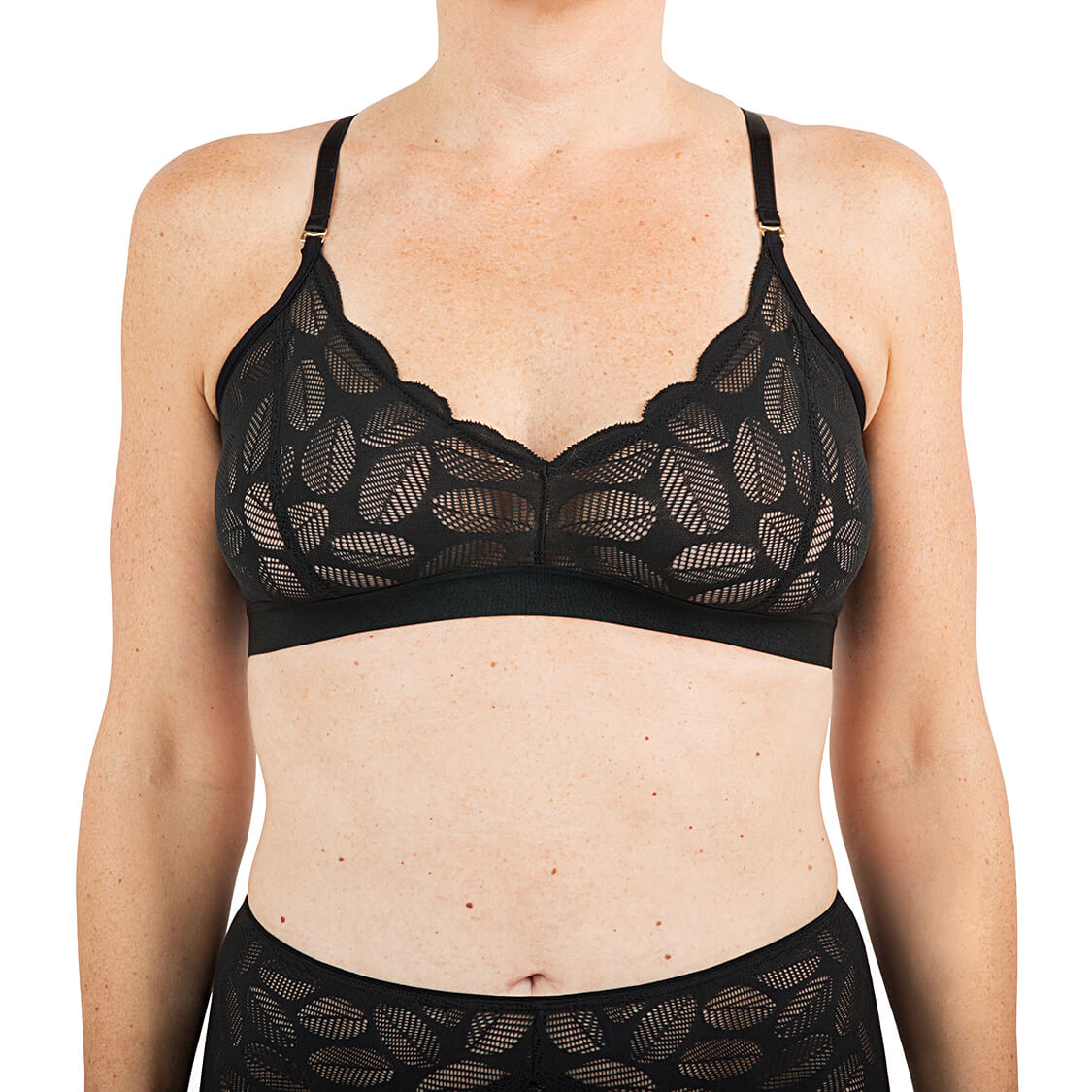 black lace bralette