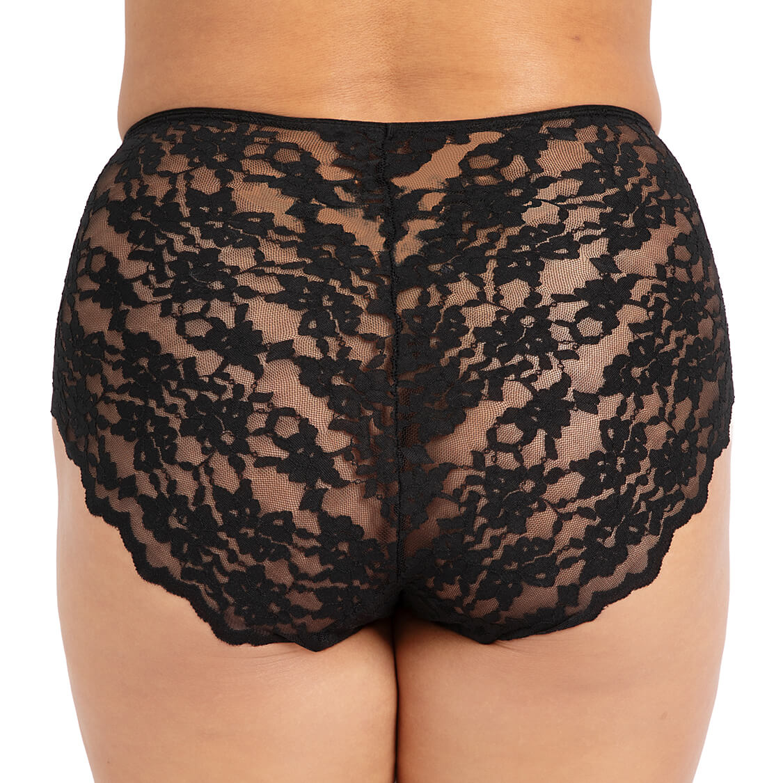 french cut black lace leakproof underwear for women