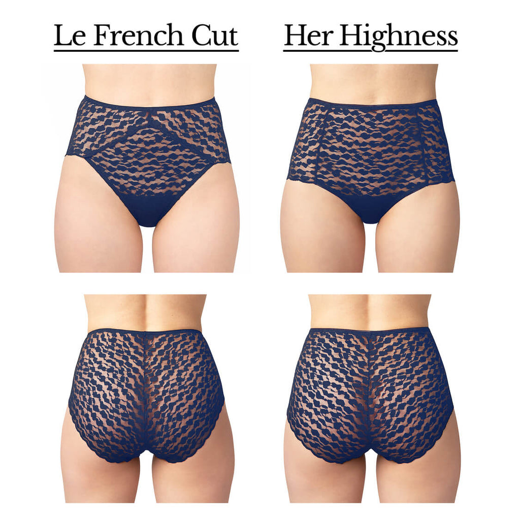 french cut underwear navy