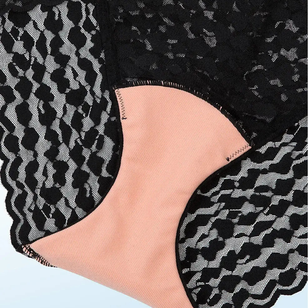 ladies leakproof underwear black lace underwear