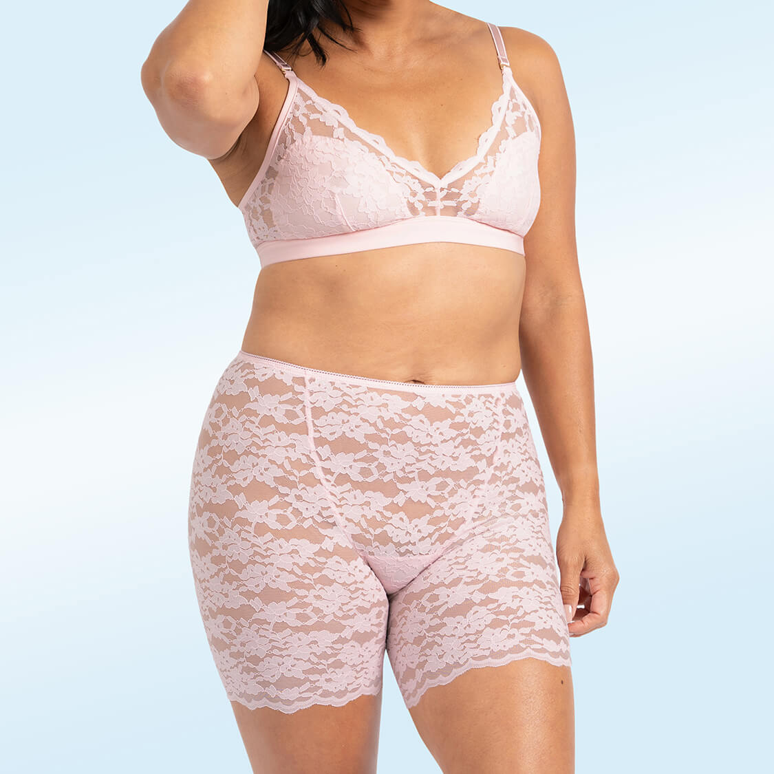 ladies leak proof underwear pink lace underwear