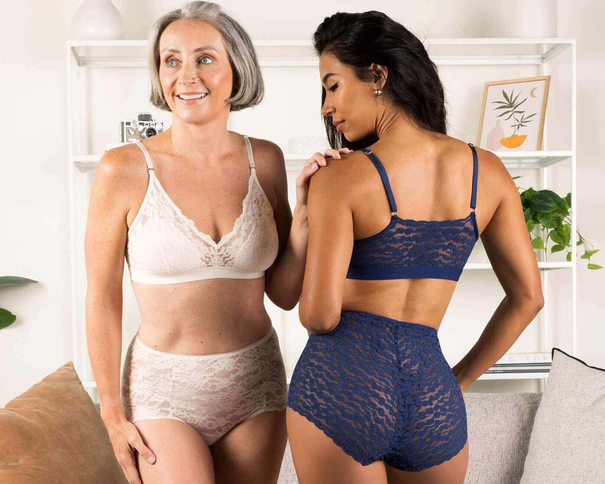 lace lingerie leakproof underwear white lace panties and bralette