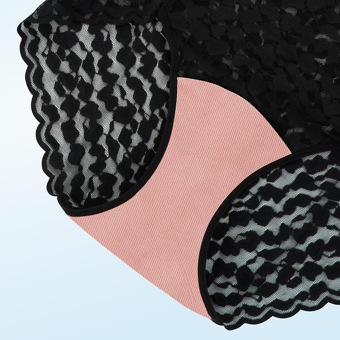 Black lace panties leakproof underwear