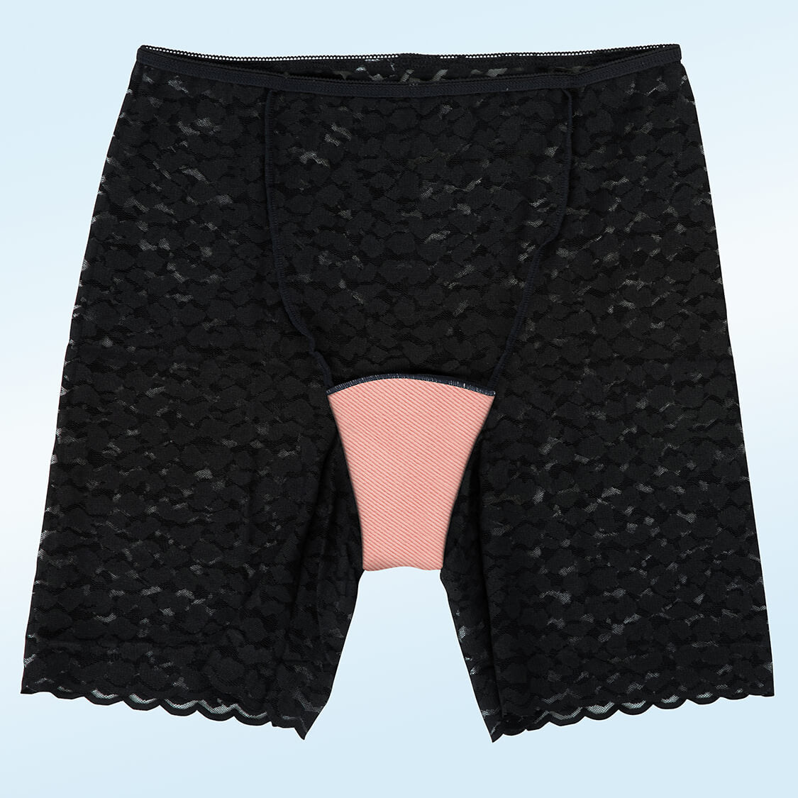 Black lace slip shorts leakproof knickers