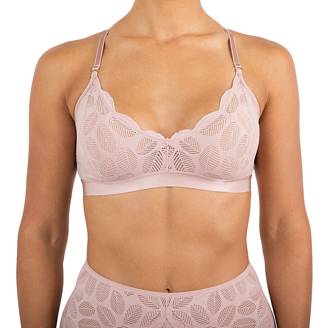 pink lace bralette