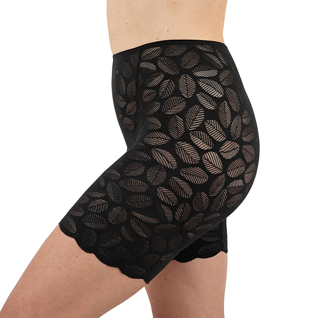 slop shorts black lace