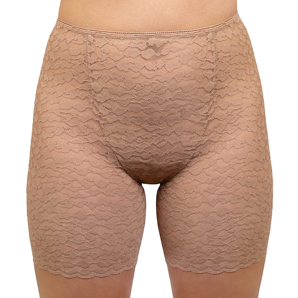 Under Dress Shorts in Tan Lace