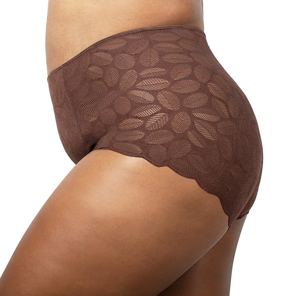 underwear with lace brown