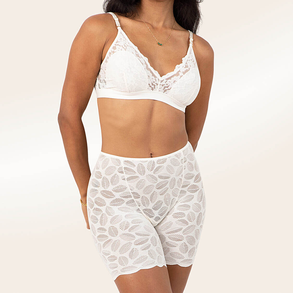 white lace bra and panty set