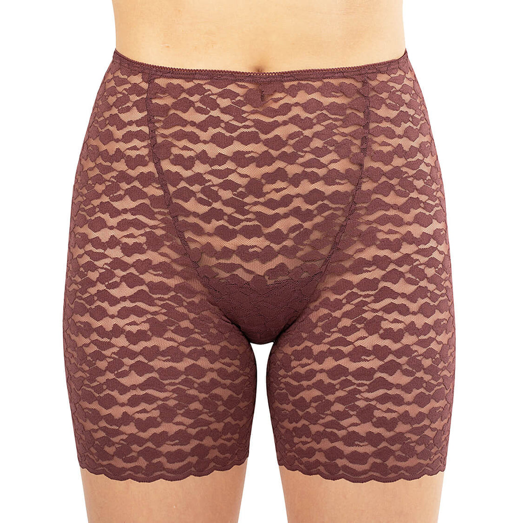 Under Dress Shorts in Brown Lace