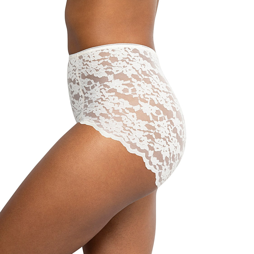 High Waisted White Lingerie Panties